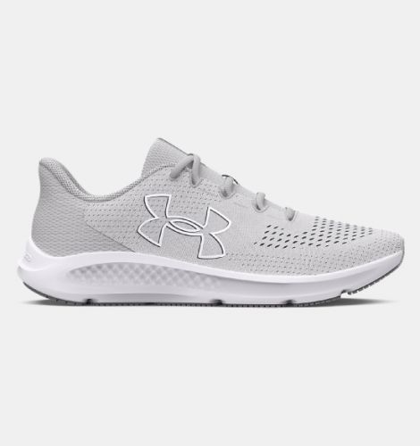 Womens UA Charged Pursuit 3 Big Logo Running Shoes Halo Gray/White Size 6.5