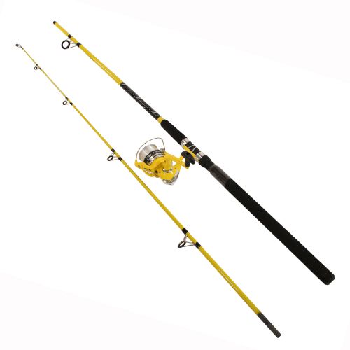 Okuma Fin-Chaser Spinning Combo 60 Reel Size, 1BB Bearings, 9 Length 2pc, 3/4-2 1/2 oz Lure Rate, Ambidextrous