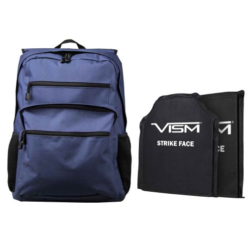 NcStar Guardian Backpack with 10x12 Front and Back Level IIIA Ballistic Soft Panels Navy Blue