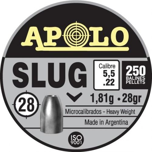 Apolo Slug 28gr 5.5mm .22 Caliber 250rd