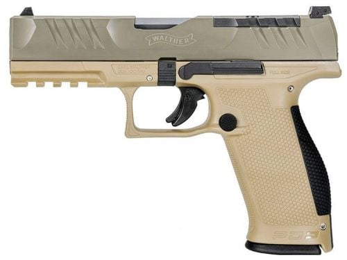 Walther Arms PDP Full Size 9mm 4.5 Optic Ready OD Slide/FDE Frame 18+1 Exclusive