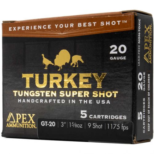 Apex Turkey TSS Shotgun Ammo 20 ga. 3 in. 1-5/8oz 8 shot  5 Round