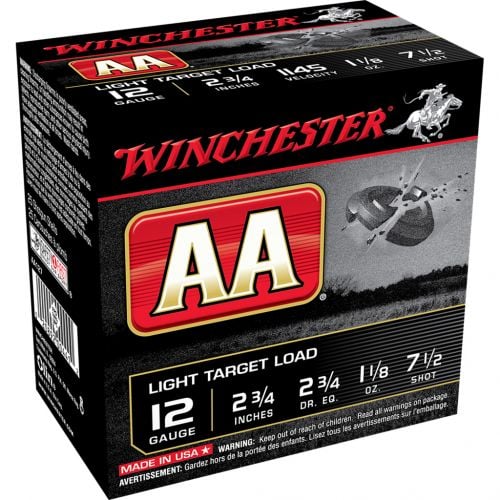 Winchester AA Light Target Load 12 GA 2.75 in. 1 1/8 oz. 7.5 Round 25 rd.