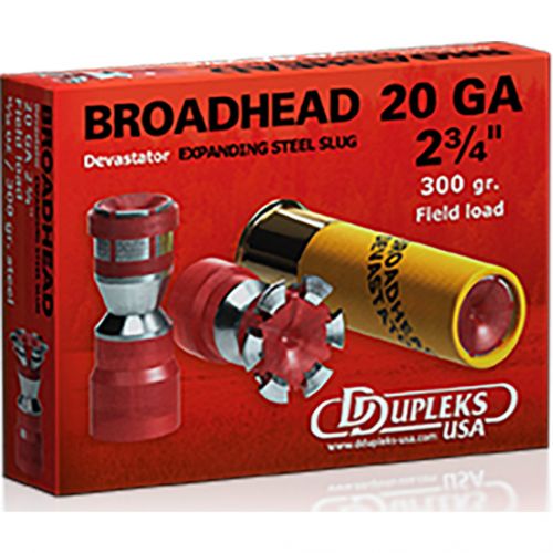 DDupleks Broadhead Devastator Slugs Red 20 ga. 2 3/4 in. 11/16 oz. 5 rd.