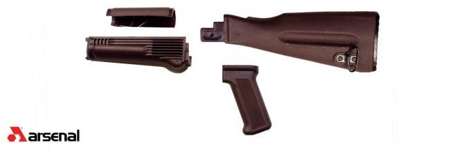 ARSENAL AKBSL 4 PIECE STOCK SET FOR STAMPED AK47/74 VARIANTS PLUM PLOYMER FURNTURE