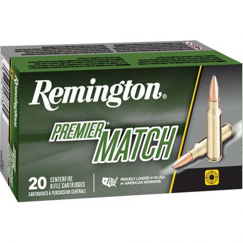 Remington Premier Match Centerfire Rifle Ammo 223 Rem. 62Gr Hollow Point Match 20 Rounds Per Box