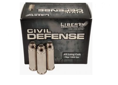 Liberty Civil Defense Hollow Point 45 Long Colt Ammo 78 gr 20 Round Box