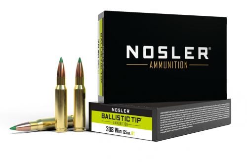 Nosler Ballistic Tip 308 Winchester Ammo 125 gr 20 Round Box