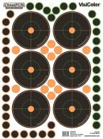 Champion Targets VisiColor Self-Adhesive Paper 3" Bullseye Orange/Black 5 Pack