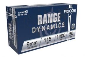 Fiocchi Range Dynamics 9mm 115 GR Full Metal Jacket (FMJ) 100 Bx/ 10 Cs - 9ARD100