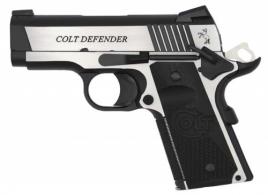 Colt Mfg Defender Combat Elite .45 ACP Single 3.0 8+1 Black G10 Half C - O7080CE
