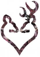 Browning Buck Mark His and Her Heart Decal 6" Camo - 3922290614