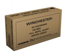Winchester Ammo Service Grade 40 S&W 165 GR Full Metal Jacket Flat Nose 50 Bx/ 10 Cs