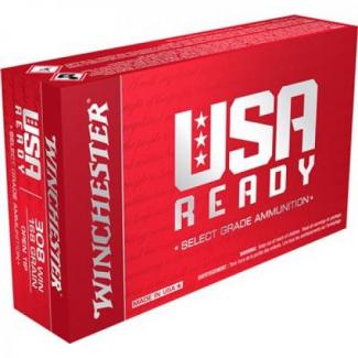 Main product image for Winchester Ammo USA Ready 308 Win 168 gr Open Tip Range 20 Bx/ 10 Cs