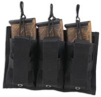 Bulldog Tri-Double Molle Mag Pouch Belt Black - BDT62