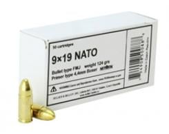 Sellier & Bellot Handgun 9mm NATO 124 gr Full Metal Jacket  50rd box - SB9NATO