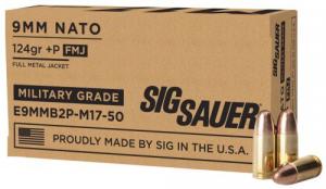Sig Sauer Military Grade M17 Full Metal Jacket 9mm Ammo 50 Round Box - 51