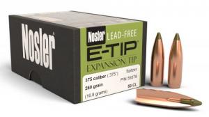 Nosler E-Tip 357 Cal 260 GR Spitzer Boat-Tail (SBT) 50 Per Box - 59379