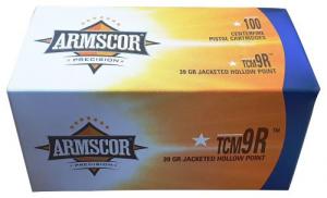 Armscor Pistol Value Pack 22 TCM 9R 39 gr Jacketed Hollow Point (JHP) 100 Bx/ 12 Cs