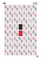 Birchwood Casey EZE-Scorer 52 Playing Cards Hanging Paper Target 23" x 35" 100 Per Pack - 37028