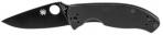 Spyderco Tenacious Folding knife-  3.39" ,Stainless steel Blade, Black Handle - C122GBBKP