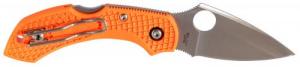 Spyderco Dragonfly folding knife- 2.30", VG-10 Stainless Steel blade, Orange Handle - C28POR2