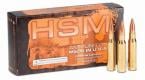 HSM Match Boat Tail Hollow Point 308 Winchester Ammo 168 gr 20 Round Box - 3082N
