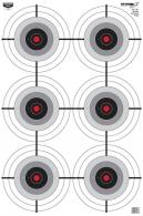 Birchwood Casey EZE-Scorer 6-Bullseye Paper Target 23" x 35" 100 Per Pack - 37038