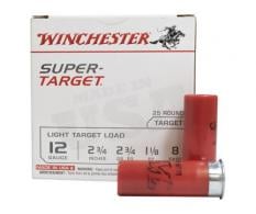 Winchester Super Target 12 Gauge Ammo 2.75" 1 1/8 oz #8 Shot 25 round box - TRGT128