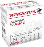 Winchester Ammo Super Target Xtra-Lite 12 Gauge 2.75" 1 oz 9 Shot 25 Bx/ 10 Cs - TRGTL129