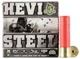 HEVI-Shot Hevi-Steel 28 Gauge 2.75" 5/8 oz 4 Shot 25 Bx/ 10 Cs - HS62804