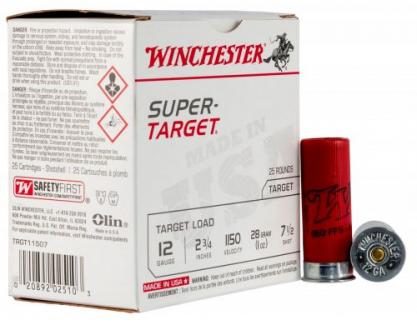 Main product image for Winchester Ammo Super Target Light Target Load 12 Gauge 2.75" 1 oz 7.5 Shot 25 Bx/ 10 Cs