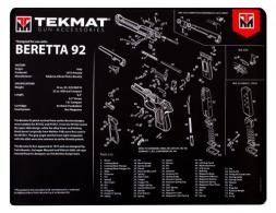 TekMat Ultra Premium Cleaning Mat Beretta 92 Parts Diagram 15" x 20" - TEKR20BER92