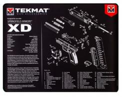 TekMat Ultra Premium Cleaning Mat Springfield XD Parts Diagram 15" x 20" - TEKR20XD