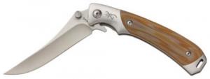 Browning 3220330 Wicked Wing 3.50" 7Cr17MoV Stainless Steel Trailing Point G10 Brown/Grey Handle - 119616