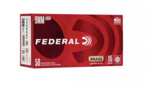 Federal Ammo 9mm 115gr FMJ Champion Aluminum 50/box - CAL9115