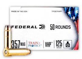 Federal Train + Protect .357 MAG 125 gr Jacketed Hollow Point (JHP) 50 Bx/ 10 Cs - TP357VHP1