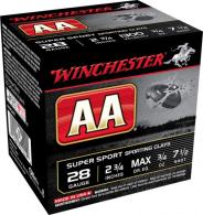 Winchester Ammo AA Sporting Clay 28 Gauge 2.75" 3/4 oz 7.5 Shot 100 Bx/ 2 Cs (Value Pack) - AASC287VP