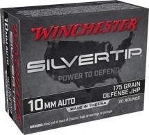 Winchester Ammo Super-X 10mm Auto 175 gr Silvertip Jacket Hollow Point 20 Bx/10 Cs - W10MMST