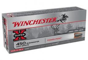 Winchester Super X Power-Point Soft Point 450 Bushmaster Ammo 20 Round Box - X4501