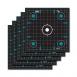 Girls With Guns Splash Self-Adhesive Paper 12" x 12" Grid Black Target w/Turquoise Accents 5 Per Pack