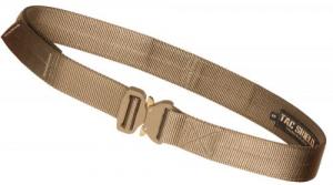 TACSHIELD (MILITARY PROD) Tactical Gun Belt with Cobra Buckle 38"-42" Webbing Coyote Large 1.75" Wide - T303-LGCY