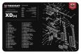 TekMat Original Cleaning Mat Springfield XD-S Parts Diagram 11" x 17" - TEKR17XDS