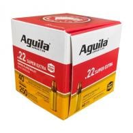 Aguila Super Extra High Velocity 22 LR 40 gr Copper-Plated Solid Point 250rd box - 1B221100