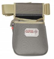 G*Outdoors Contoured Double Shotshell Pouch with Web Belt Rifle Green w/Khaki Trim