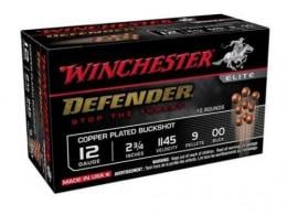 Winchester Copper Defender Elite Buckshot 12 Gauge Ammo 10 Round Box - SB1200PD