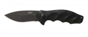 Columbia River Foresight Assisted 3.53" Folding Modified Drop Point Plain Black Stonewashed 1.4116 Steel Blade GRN Black - K221KKP