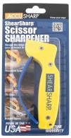 AccuSharp ShearSharp Scissors Sharpener Diamond Tungsten Carbide Sharpener Yellow/Blue - 002C