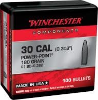 Winchester Ammo Centerfire Rifle Reloading 308 Win .308 180 gr Power-Point (PP) 100 Per Box - WB308P180X