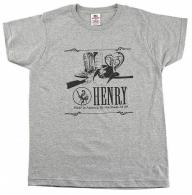 Henry HTS017S Heart Women's Dark Ash Cotton Short Sleeve Small - 1138